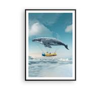 Poster 70x100cm Balena Bambini Aereo Stampe Immagini Quadri Moderni Murale