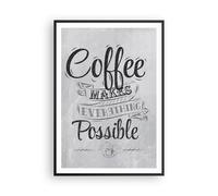 Poster 70x100cm Caffè Scrivere Minimalismo Stampe Immagini Quadri Moderni Murale