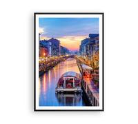 Poster 70x100cm Canale Grande Serata Stampe Immagini Quadri Moderni Murale