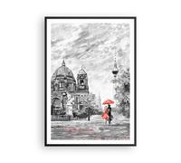 Poster 70x100cm Cattedrale Berlino amanti Stampe Immagini Quadri Moderni Murale