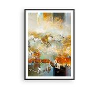 Poster 70x100cm Cavalli Galoppo Moderni Stampe Immagini Quadri Moderni Murale