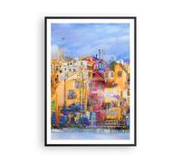 Poster 70x100cm città vecchia casa popolare Stampe Immagini Quadri Murale