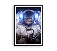 Poster 70x100cm cosmonauta cat Stampe Immagini Quadri Moderni Murale