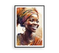 Poster 70x100cm Donna Afroamericano Ritratto Stampe Immagini Quadri Murale