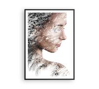 Poster 70x100cm Donna Doppio Esposizione Stampe Immagini Quadri Moderni Murale