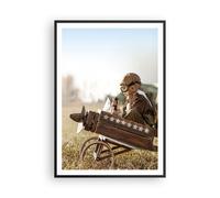 Poster 70x100cm Infanzia aereo giocattolo Stampe Immagini Quadri Moderni Murale