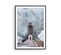 Poster 70x100cm Lanterna Mare Tempesta Stampe Immagini Quadri Moderni Murale