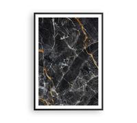 Poster 70x100cm Marmo Pietra Nero Stampe Immagini Quadri Moderni Murale