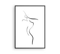 Poster 70x100cm Minimalismo Donna Cappello Stampe Immagini Quadri Moderni Murale
