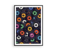 Poster 70x100cm Piatti Vinile Grafica Stampe Immagini Quadri Moderni Murale