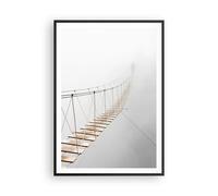 Poster 70x100cm Ponte Sospeso Nebbia Stampe Immagini Quadri Moderni Murale
