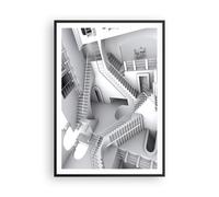 Poster 70x100cm Scienza illusione scale Stampe Immagini Quadri Moderni Murale