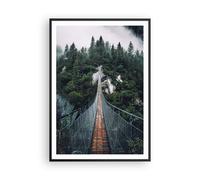 Poster 70x100cm Sospeso Ponte Foresta Stampe Immagini Quadri Moderni Murale