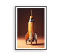 Poster 70x100cm Un Razzo Spaziale Matita Scienza Stampe Immagini Quadri Murale