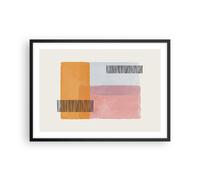 Poster 70x50cm Acquarello Rettangoli Linee Stampe Immagini Quadri Moderni Murale