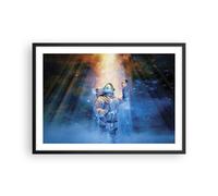 Poster 70x50cm Astronauta Luce Cosmo Stampe Immagini Quadri Moderni Murale