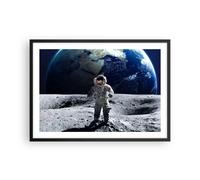 Poster 70x50cm Astronauta Luna Terra spazio Stampe Immagini Quadri Moderni