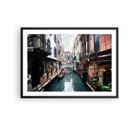 Poster 70x50cm Barca ponte turismo venezia Stampe Immagini Quadri Moderni Murale