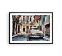 Poster 70x50cm Cubano auto case popolari Stampe Immagini Quadri Moderni Murale