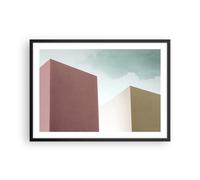 Poster 70x50cm Edifici Architettura Tridimensionale Stampe Quadri Moderni