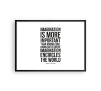 Poster 70x50cm Einstein Maxim Immaginazione Stampe Immagini Quadri Moderni