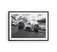 Poster 70x50cm Formula 1 in bianco e nero Stampe Immagini Quadri Moderni Murale