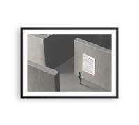 Poster 70x50cm Labirinto grigio perduto Stampe Immagini Quadri Moderni Murale