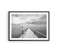 Poster 70x50cm Legno ponte mare Stampe Immagini Quadri Moderni Murale