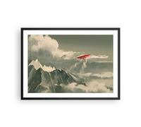 Poster 70x50cm Rosso aereo montagne Stampe Immagini Quadri Moderni Murale