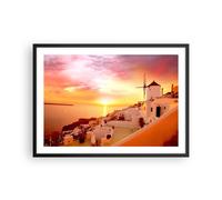 Poster 70x50cm Santorini Grecia vacanza Stampe Immagini Quadri Moderni Murale