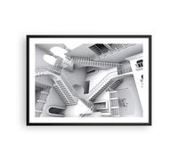 Poster 70x50cm Scienza illusione scale Stampe Immagini Quadri Moderni Murale