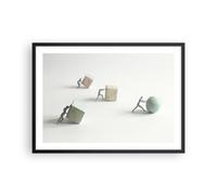 Poster 70x50cm Simbolo palla cubo Stampe Immagini Quadri Moderni Murale