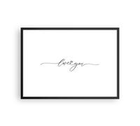 Poster 70x50cm Ti amo scritto a mano Stampe Immagini Quadri Moderni Murale