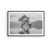 Poster 91x61cm Albero Simmetria Lago Stampe Immagini Quadri Moderni Murale