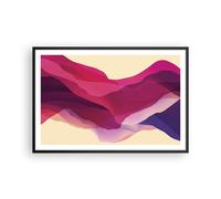 Poster 91x61cm Astrazione Montagne Rosa Stampe Immagini Quadri Moderni Murale