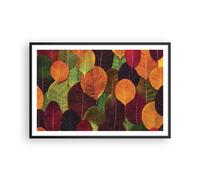 Poster 91x61cm Autunno Foglie Grafica Stampe Immagini Quadri Moderni Murale