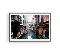Poster 91x61cm Barca ponte turismo venezia Stampe Immagini Quadri Moderni Murale