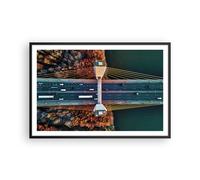 Poster 91x61cm Bridge Siekierkowski Varsavia Stampe Immagini Quadri Moderni