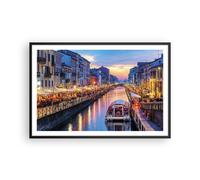 Poster 91x61cm Canale Grande Serata Stampe Immagini Quadri Moderni Murale