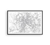 Poster 91x61cm Città Mappa Roma Stampe Immagini Quadri Moderni Murale