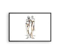 Poster 91x61cm Disegno Design Moda Stampe Immagini Quadri Moderni Murale