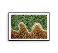 Poster 91x61cm Fotografia aerea modo foresta Stampe Immagini Quadri Moderni