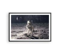 Poster 91x61cm Luna Terra Astronauta Stampe Immagini Quadri Moderni Murale