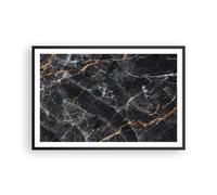 Poster 91x61cm Marmo Pietra Nero Stampe Immagini Quadri Moderni Murale