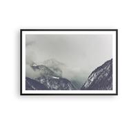 Poster 91x61cm Montagne foreste nebbia Stampe Immagini Quadri Moderni Murale