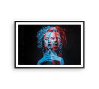 Poster 91x61cm Nero Donna Emozioni Stampe Immagini Quadri Moderni Murale