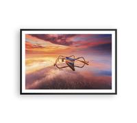 Poster 91x61cm Łódź Ovest Il sole Stampe Immagini Quadri Moderni Murale