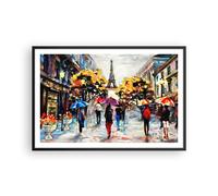 Poster 91x61cm Parigi città casa Stampe Immagini Quadri Moderni Murale