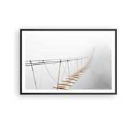 Poster 91x61cm Ponte Sospeso Nebbia Stampe Immagini Quadri Moderni Murale