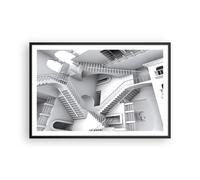 Poster 91x61cm Scienza illusione scale Stampe Immagini Quadri Moderni Murale